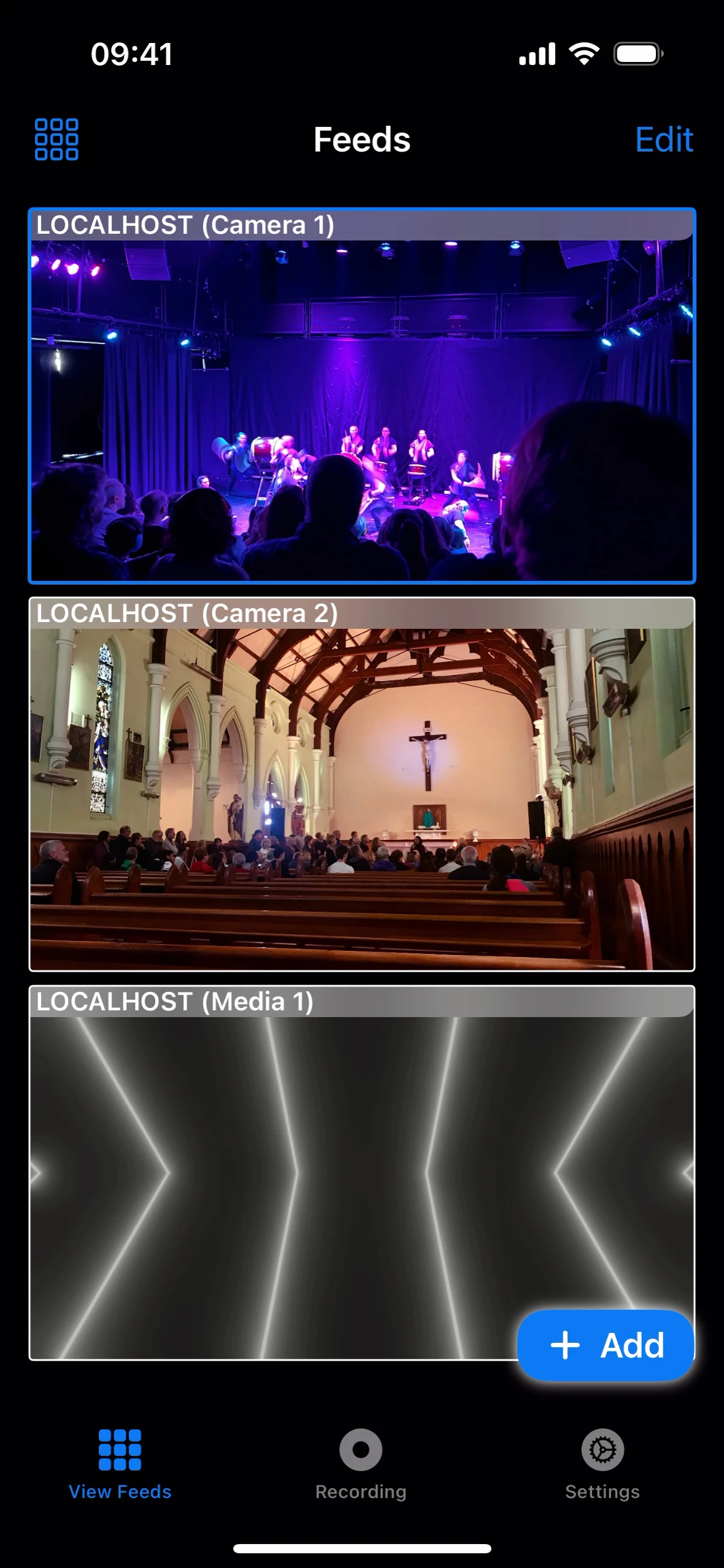 Switch between your NDI video sources